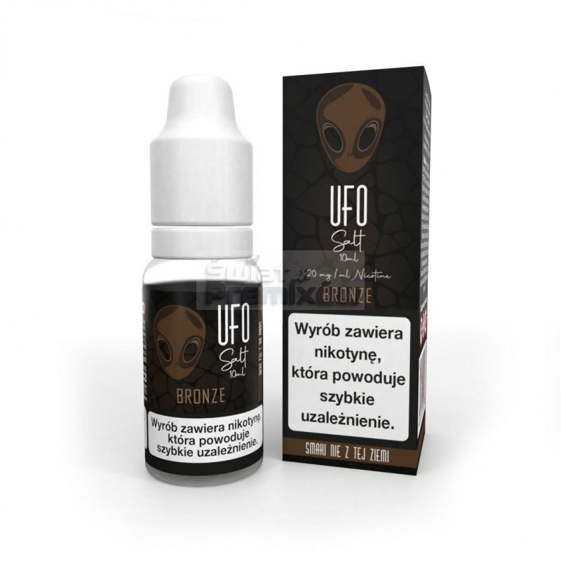 Liquid UFO Salt 10ml o mocy 20 mg soli nikotynowej w smaku Bronze - 21,99 zł - Polski (Polish) Liquid UFO Salt 10ml o mocy 20 mg soli nikotynowej w smaku Bronze - 21,99 zł - Polski (Polish)