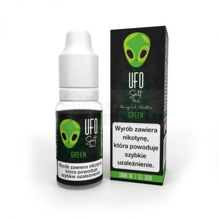 Liquid UFO Salt 10ml o mocy 20 mg soli nikotynowej w smaku GREEN - 21,99 zł - Polski (Polish)