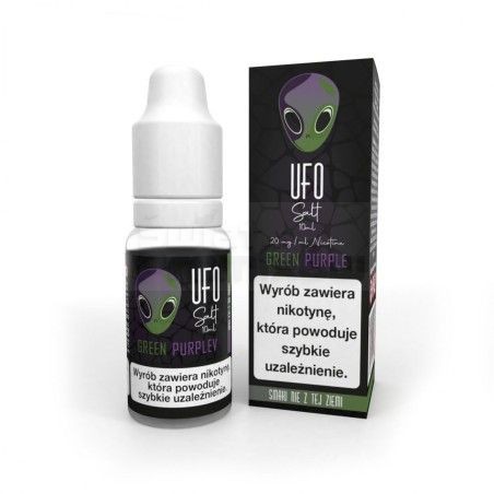 Liquid UFO Salt 10ml o mocy 20 mg soli nikotynowej w smaku GREEN PURPLE - 21,99 zł - Polski (Polish)