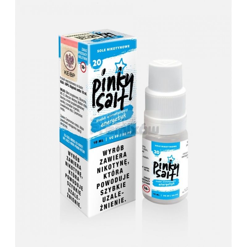 Liquid Pinky Vape Salt 10ml o mocy 20 mg soli nikotynowej w smaku ENERGETYK - 19,99 zł - Polski (Polish) Liquid Pinky Vape Salt 10ml o mocy 20 mg soli nikotynowej w smaku ENERGETYK - 19,99 zł - Polski (Polish)