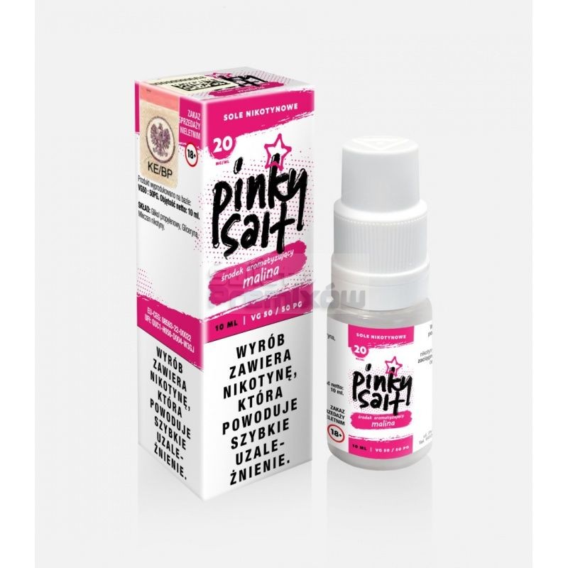 Liquid Pinky Vape Salt 10ml o mocy 20 mg soli nikotynowej w smaku MALINA - 19,99 zł - Polski (Polish) Liquid Pinky Vape Salt 10ml o mocy 20 mg soli nikotynowej w smaku MALINA - 19,99 zł - Polski (Polish)