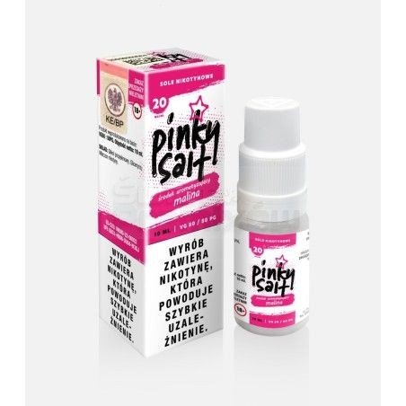 Liquid Pinky Vape Salt 10ml o mocy 20 mg soli nikotynowej w smaku MALINA - 19,99 zł - Polski (Polish)