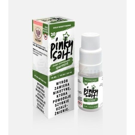 Liquid Pinky Vape Salt 10ml o mocy 20 mg soli nikotynowej w smaku SPERMINT - 19,99 zł - Polski (Polish)