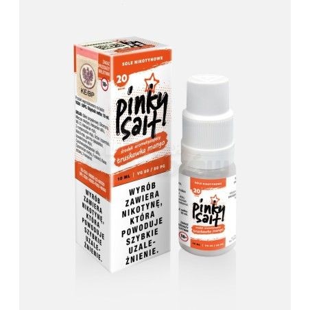 Liquid Pinky Vape Salt 10ml o mocy 20 mg soli nikotynowej w smaku TRUSKAWKA MANGO - 19,99 zł - Polski (Polish)
