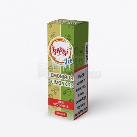 Liquid Izi Pizi Salt 10ml o mocy 20 mg soli nikotynowej w smaku Lemoniada Limonka Ice - 18,90 zł - Polski (Polish)