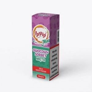 Liquid Izi Pizi Salt 10ml o mocy 20 mg soli nikotynowej w smaku Owocowy Sorbet Mięta - 18,90 zł - Polski (Polish)
