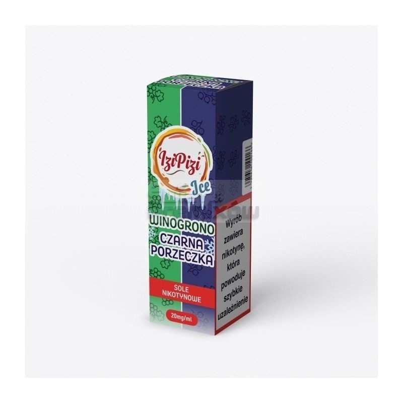 Liquid Izi Pizi Salt 10ml o mocy 20 mg soli nikotynowej w smaku Winogrono Czarna Porzeczka Ice - 18,90 zł - Polski (Polish)