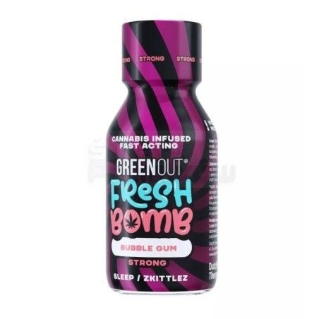 Shot Konopny GREEN OUT Fresh Bomb Bubble Gum - Strong -  -  - 69,00 zł - Green Out Fresh Bomb, o smaku Bubble Gum to smaczny, ow