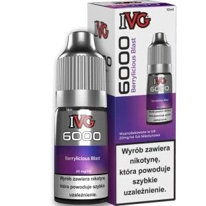 Liquid IVG 6000 10ml o mocy 20 mg soli nikotynowej w smaku Berrylicious Blas - 22,90 zł - Polski (Polish)