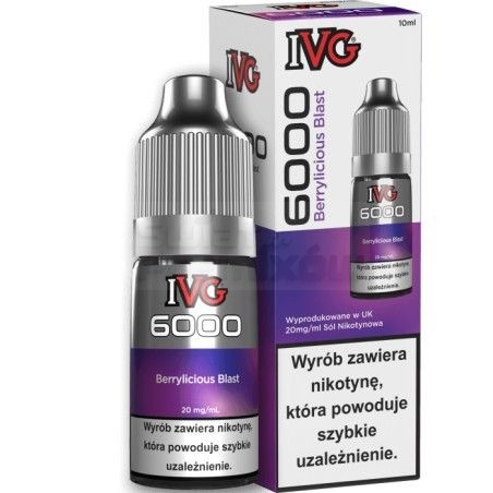 Liquid IVG 6000 10ml o mocy 20 mg soli nikotynowej w smaku Berrylicious Blas - 22,90 zł - Polski (Polish)