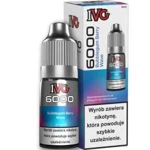 Liquid IVG 6000 10ml o mocy 20 mg soli nikotynowej w smaku Bubblegum Berry Wave - 22,90 zł - Polski (Polish)