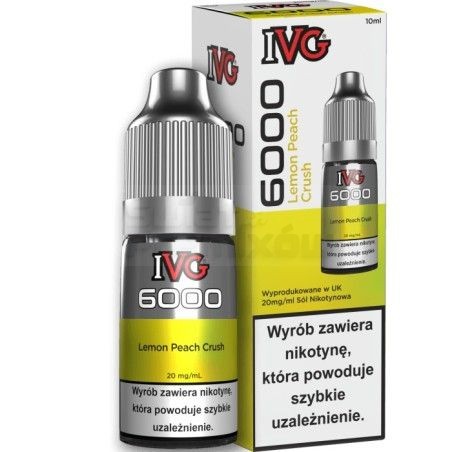 Liquid IVG Lemon Peach Crush 10ml o mocy 20 mg soli nikotynowej - 22,90 zł - Polski (Polish)