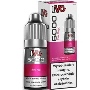 Liquid IVG 6000 10ml o mocy 20 mg soli nikotynowej w smaku Pink Pop - 22,90 zł - Polski (Polish)