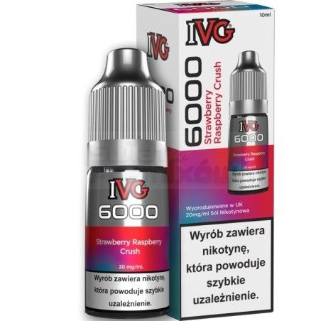 Liquid IVG 6000 10ml o mocy 20 mg soli nikotynowej w smaku Strawberry Raspberry Crush - 22,90 zł - Polski (Polish)