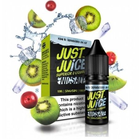 Liquid Just Juice 10ml o mocy 11 mg soli nikotynowej w smaku Kiwi & Cranberries on Ice - 23,99 zł - Polski (Polish)