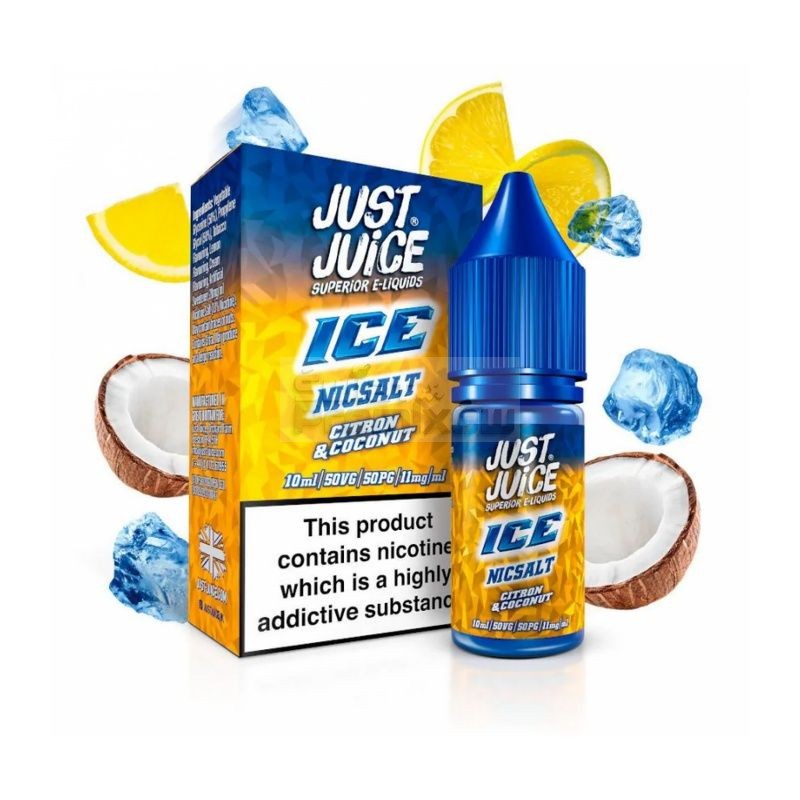 Liquid Just Juice Ice 10ml o mocy 20 mg soli nikotynowej w smaku Citron Coconut - 23,99 zł - Polski (Polish) Liquid Just Juice Ice 10ml o mocy 20 mg soli nikotynowej w smaku Citron Coconut - 23,99 zł - Polski (Polish)