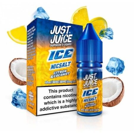 Liquid Just Juice Ice 10ml o mocy 20 mg soli nikotynowej w smaku Citron Coconut - 23,99 zł - Polski (Polish)