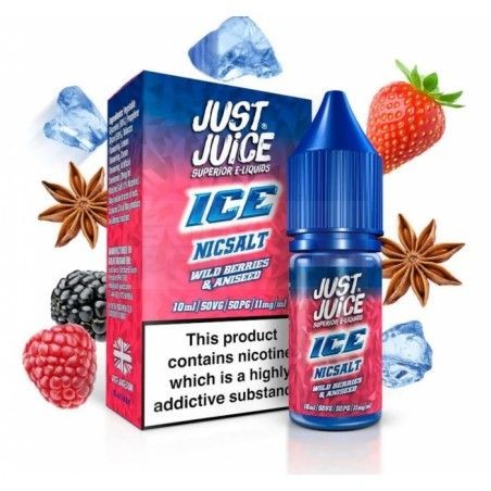 Liquid Just Juice Salt 10ml o mocy 20 mg soli nikotynowej w smaku Wild Berries & Aniseed Ice - 23,99 zł - Polski (Polish)