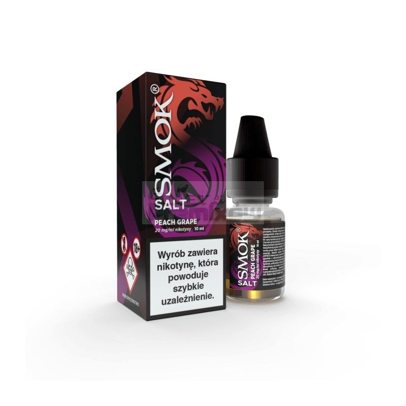 Liquid Smok Salt 10ml o mocy 20 mg soli nikotynowej w smaku Peach Grape - 23,99 zł - Polski (Polish) Liquid Smok Salt 10ml o mocy 20 mg soli nikotynowej w smaku Peach Grape - 23,99 zł - Polski (Polish)