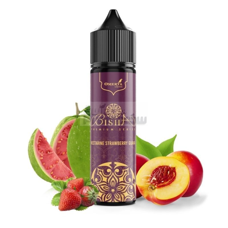 grafika Longfill OMERTA 10/60ML - Bisha Nectarine Strawberry Guava - Odkryj owocową rozkosz! grafika Longfill OMERTA 10/60ML - Bisha Nectarine Strawberry Guava - Odkryj owocową rozkosz!